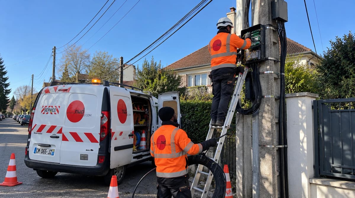 Raccordement aérien par NUD TELECOM